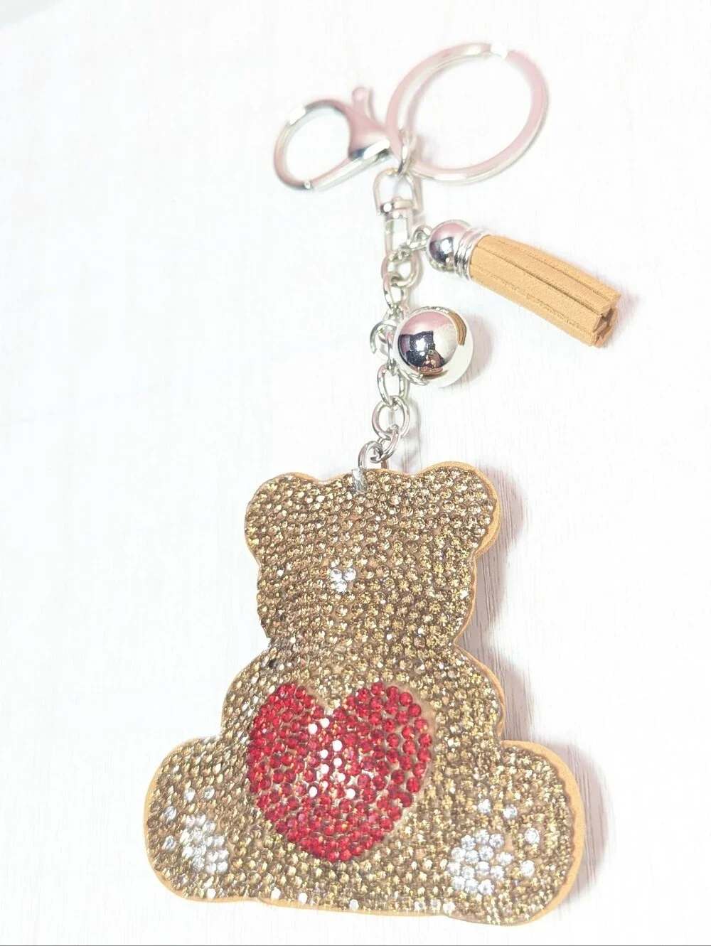 Teddy Bear Bag Charm Keychain